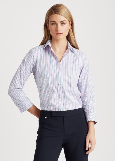 Camisa Ralph Lauren Easy Care Striped Algodão Mulher 72038-EAPK